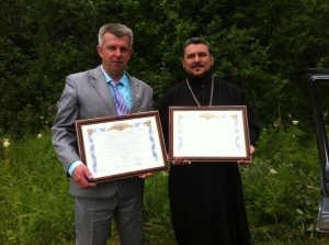 Священник благословил празднование в честь поморского села Вознесения
